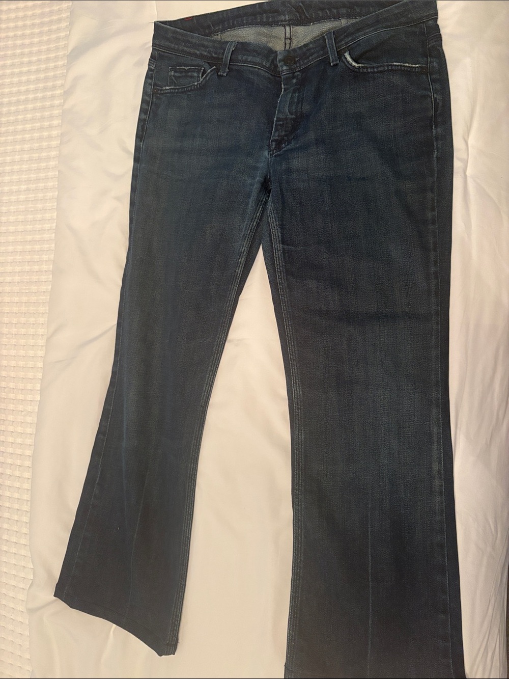 7 For All Mankind Women’s Dark Blue Stretch Bootcut Jeans